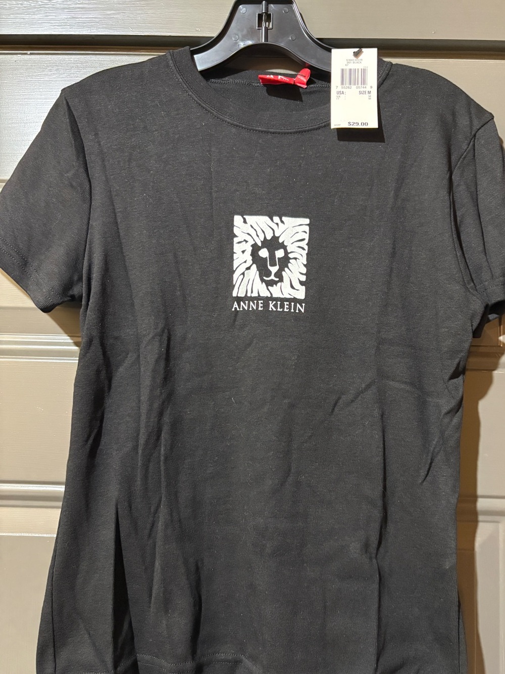 Anne Klein Black Lion Logo Tee